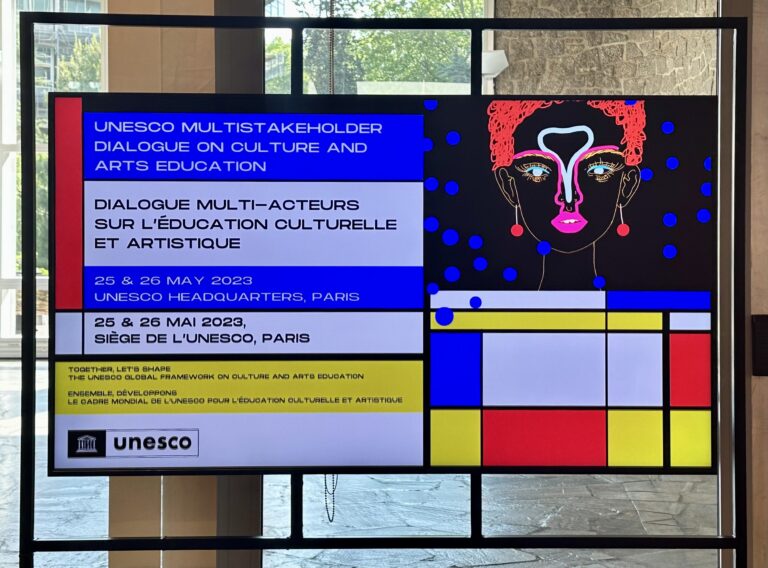 Members of the UNITWIN Arts Education Research meet at the UNESCO Multistakeholder Dialogue in Paris